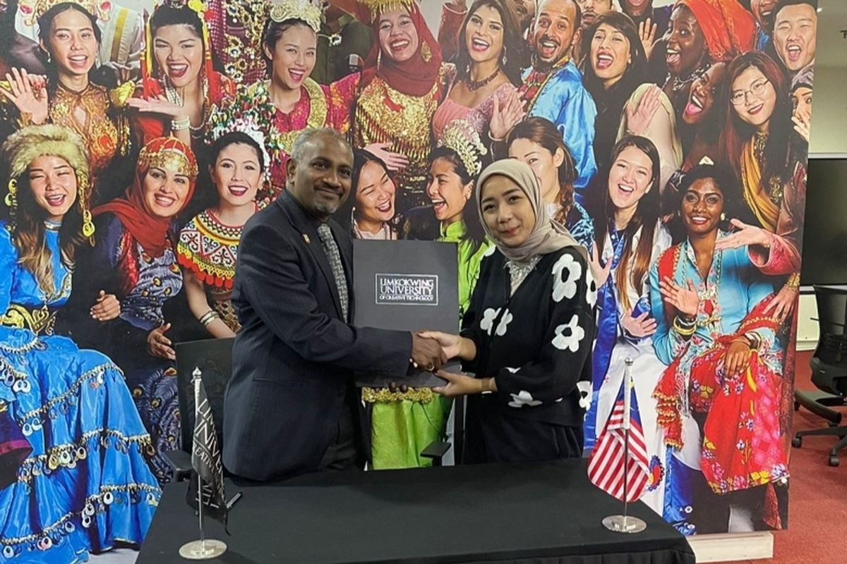 Seremoni penandatanganan kerja sama Hatching Academy dengan Limkokwing University of Creative Technology. 