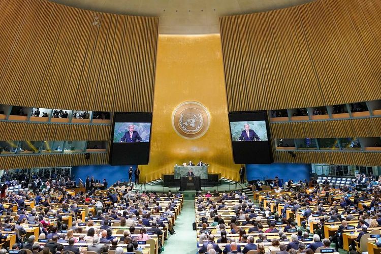 Ilustrasi sidang PBB.  Dewan HAM PBB pada hari Kamis (6/10/2022) menolak mosi yang dipimpin negara-negara Barat untuk menggelar debat mengenai dugaan pelanggaran hak asasi manusia di wilayah Xinjiang, China, setelah laporan PBB menemukan adanya kemungkinan tindak kejahatan terhadap kemanusiaan di sana