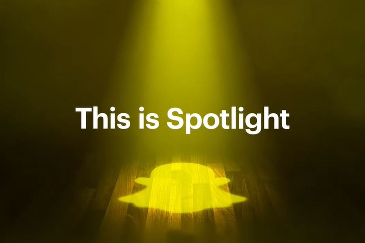 Ilustrasi fitur Spotlight di Snapchat.