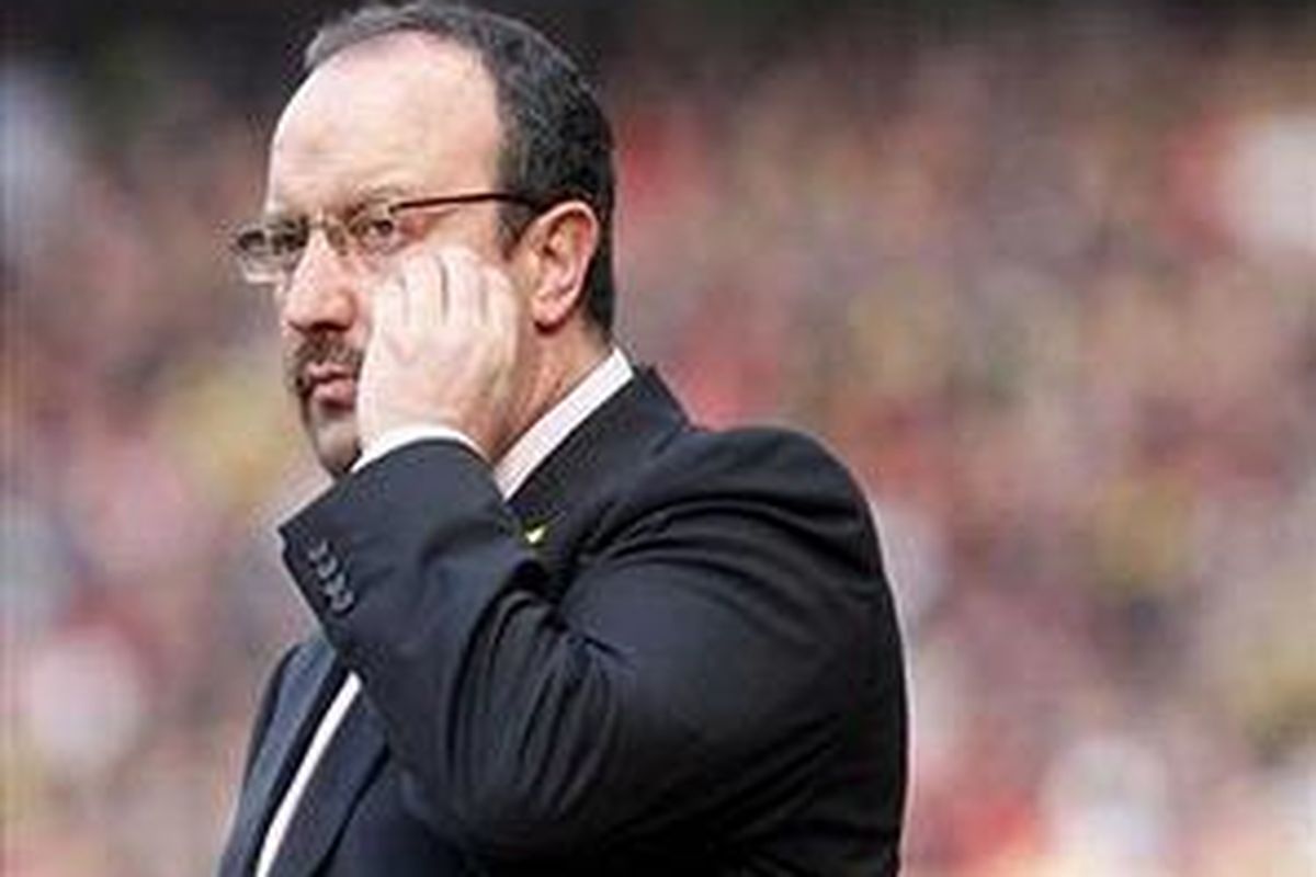 Pelatih Liverpool, Rafael Benitez.