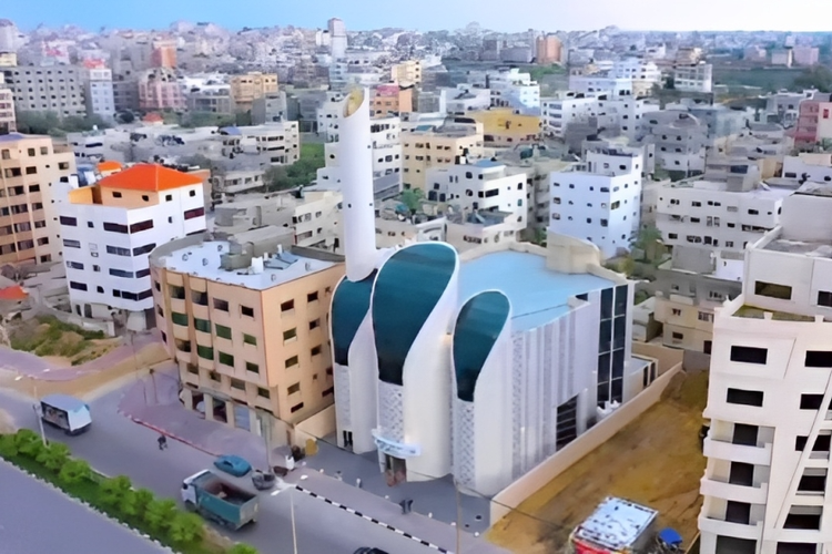 Masjid Syeikh Azlin, masjid rancangan Ridwan Kamil di Gaza, Palestina.