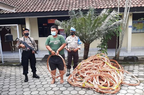 Curi Kabel Sisa Instalasi Proyek KRL Yogya-Solo, Seorang Pekerja Diringkus Polisi