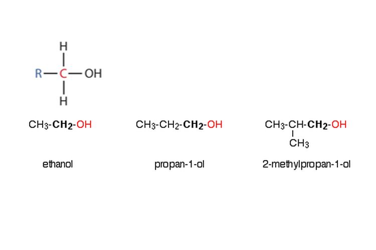 Struktur alkohol primer