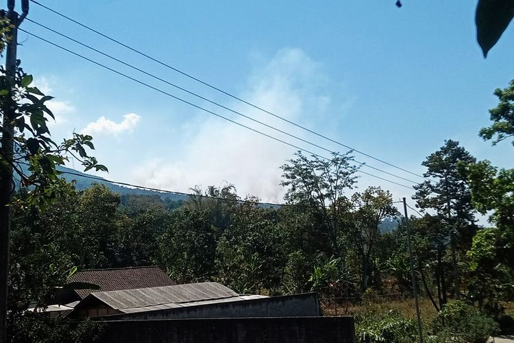 Kebakaran di Lereng Lawu Selatan, Petugas Buat Ilaran Cegah Api Merembet ke Ngawi