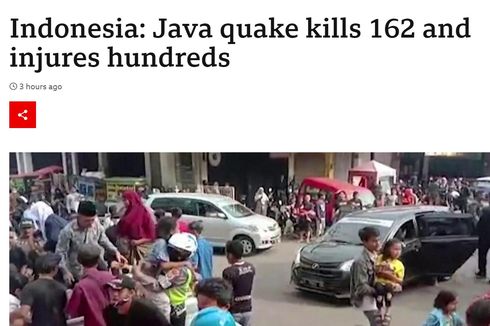 Gempa Cianjur yang Tewaskan 162 Orang Diberitakan Media Asing