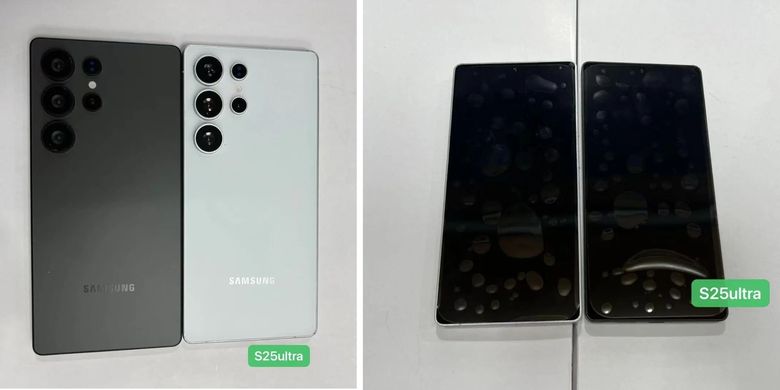 Bocoran desain Samsung Galaxy S25 Ultra yang memiliki sudut membulat serta bagian depan yang flat.