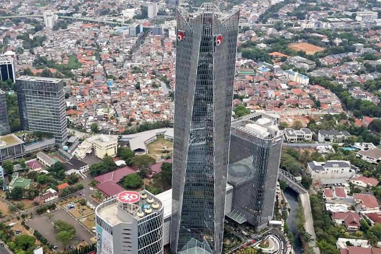Telkom Landmark Tower yang terletak di Jalan Gatot Subroto Nomor Kavling 52, Kuningan Barat, Mampang Prapatan, Jakarta Selatan.