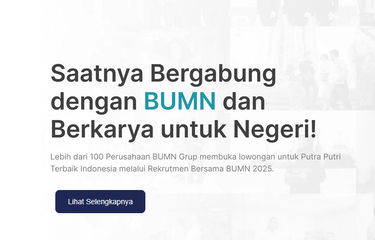 Tangkapan layar laman pendaftaran Rekrutmen Bersama BUMN 2025. Cara daftar rekrutmen bersama BUMN 2025. Rekrutmen BUMN 2025. 
