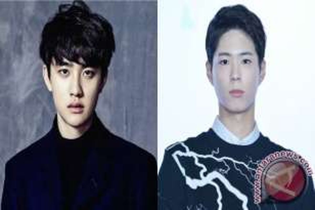 D.O. dari boyband EXO (kiri) dan Park Bo Gum (kanan)