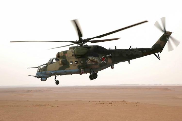 Helikopter dan jet tempur militer Rusia sering terlihat melintasi wilayah udara di kawasan perang Suriah.