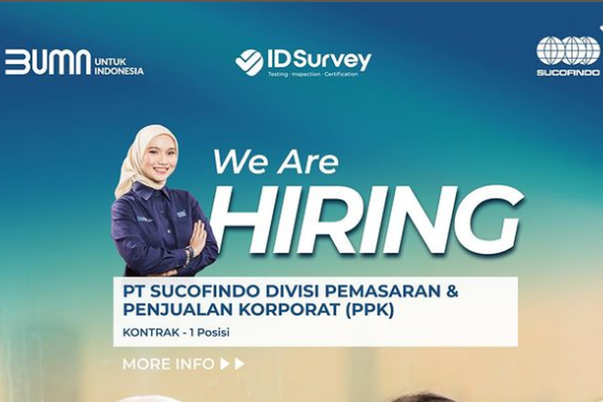 PT Superintending Company of Indonesia (Persero) atau Sucofindo membuka lowongan kerja untuk posisi Account Manager