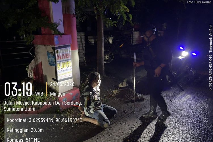 Brimob Polda Sumut Tangkap Pencuri Kabel Saat Blackout di Deli Serdang     