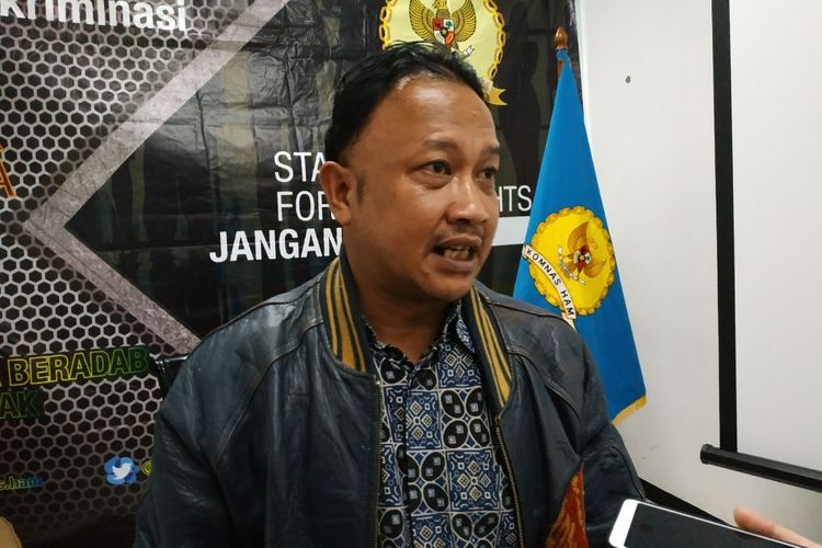 Komisioner Komnas HAM, Choirul Anam, di Kantor Komnas HAM, Jl. Latuharhary, Menteng, Jakarta Pusat, Kamis (30/1/2020).