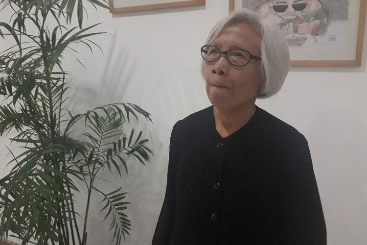 Ketua Presidium JSKK Maria Catharina Sumarsih saat ditemui di Kantor Komnas HAM, Rabu (14/8/2019).