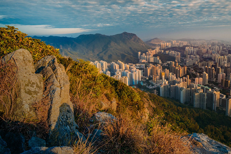 Landscape Lion Rock, spot wisata alam di Hong Kong.