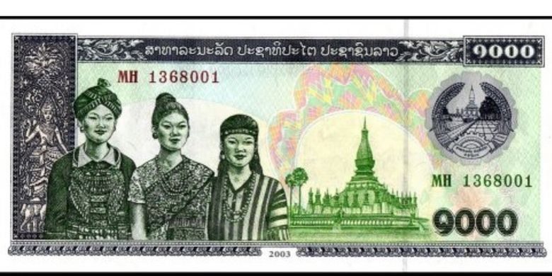 Mata uang Laos adalah kip.