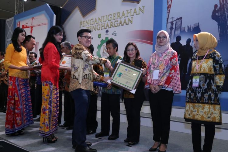 Kementerian Ketenagakerjaan (Kemnaker) menggelar acara penganugerahan Keselamatan dan Kesehatan Kerja (K3) atau K3 Award Tahun 2018 di Jakarta, Kamis (9/8/2018). 