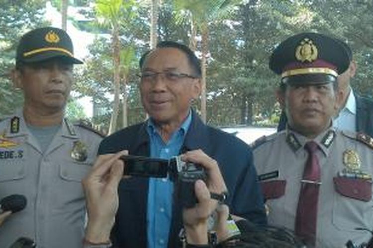 Mantan Menteri ESDM Jero Wacik penuhi panggilan KPK sebagai tersangka kasus dugaan pemerasan di Kementerian ESDM, Kamis (9/10/2014).