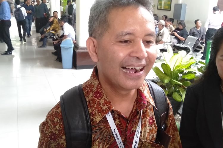 Kuasa hukum SMA Kolese Gonzaga, Edi Danggur saat ditemui usai di Pengadilan Negeri Jakarta Selatan, Senin (11/11/2019)