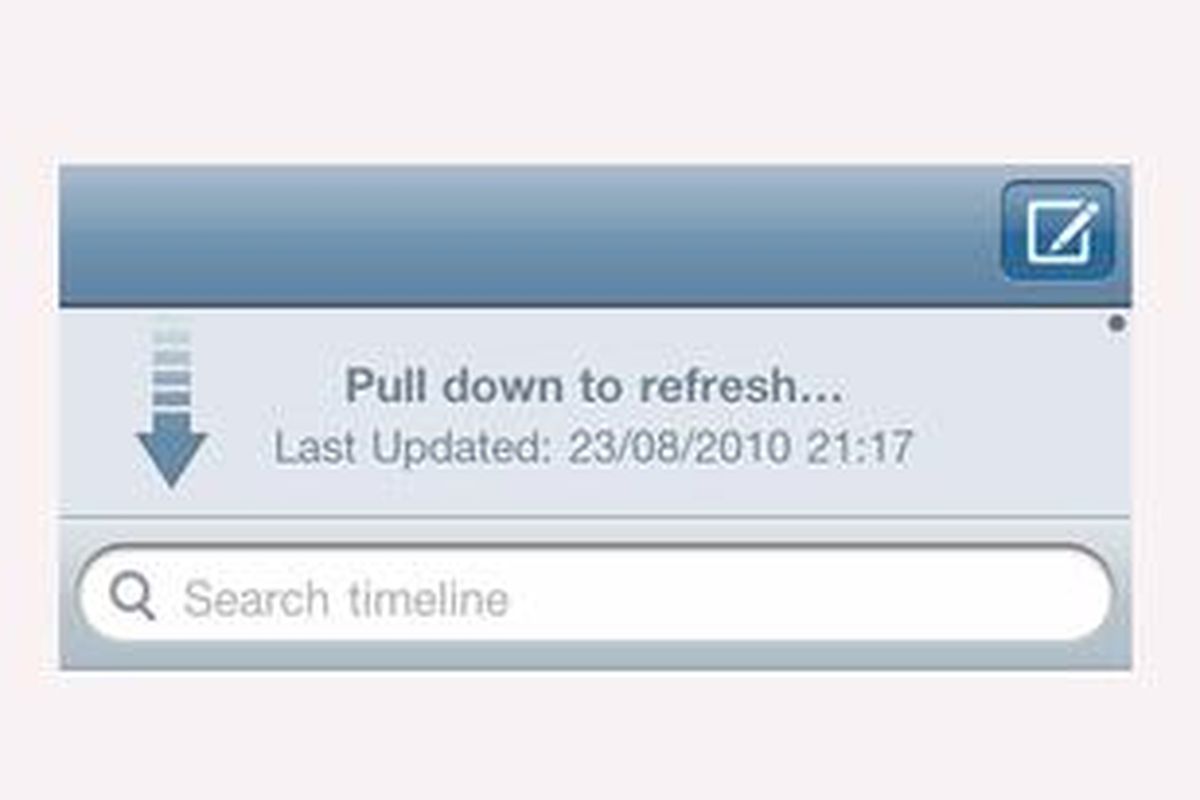 Fitur Pull to Refresh memudahkan pengguna ponsel me-refresh data di aplikasi 