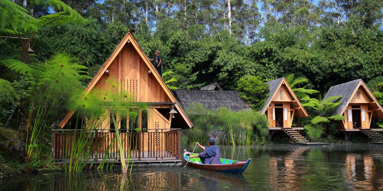 5 Aktivitas di Dusun Bambu Lembang, Ada Naik Sampan dan Glamping Halaman  all - Kompas.com