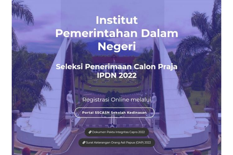 Syarat masuk ipdn 2022