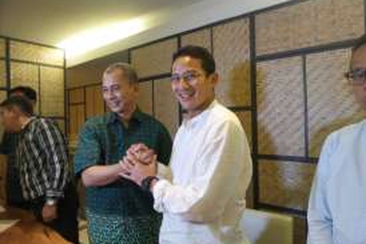 Sandiaga Uno bertemu dengan PPP di Te Sate, Menteng, Jakarta Pusat, Rabu (27/4/2016).