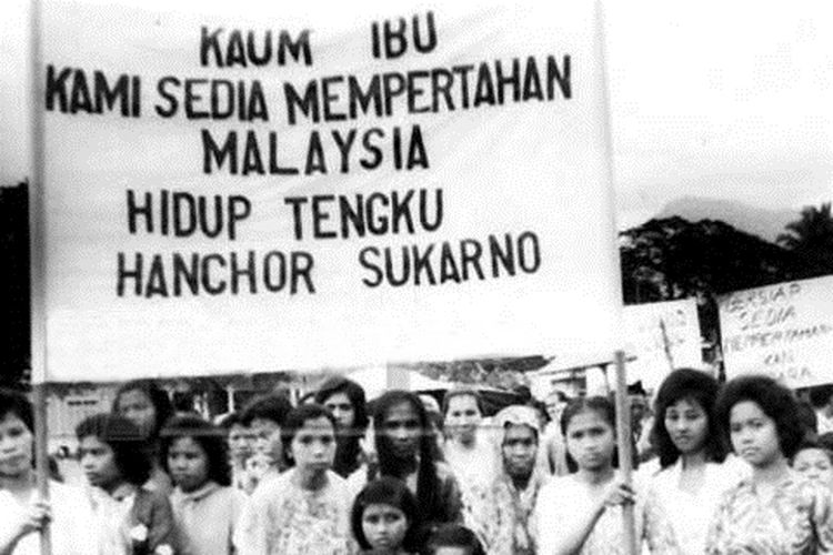 Protes rakyat Malaysia terhadap Soekarno ketika Konfrontasi Indonesia-Malaysia
