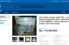 Bea Cukai Lelang Online Masker N95 di Tengah Pandemi Covid-19