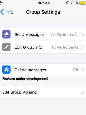 Fitur penghapus pesan otomatis whatsapp yang masih dalam pengembangan