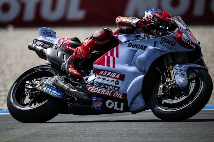 Marc Marquez saat berlaga pada MotoGP Belanda 2024