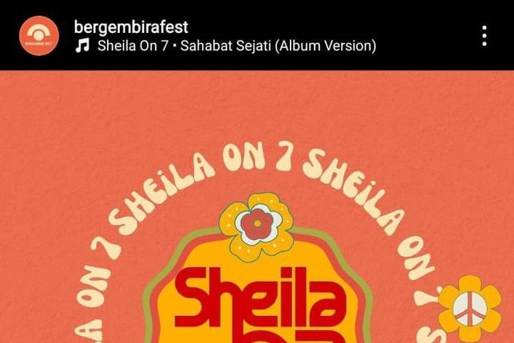 Postingan akun Instagram @bergembirafest yang berjanji akan menghadirkan band Sheila On 7 sebelum akun tersebut menghilang