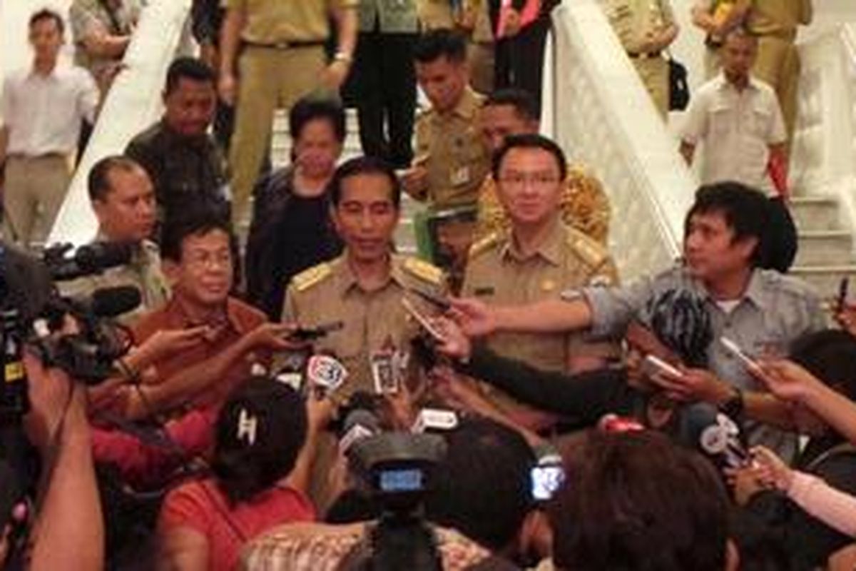 Gubernur DKI Jakarta Joko Widodo dan Wakil Gubernur DKI Jakarta Basuki Tjahaja Purnama