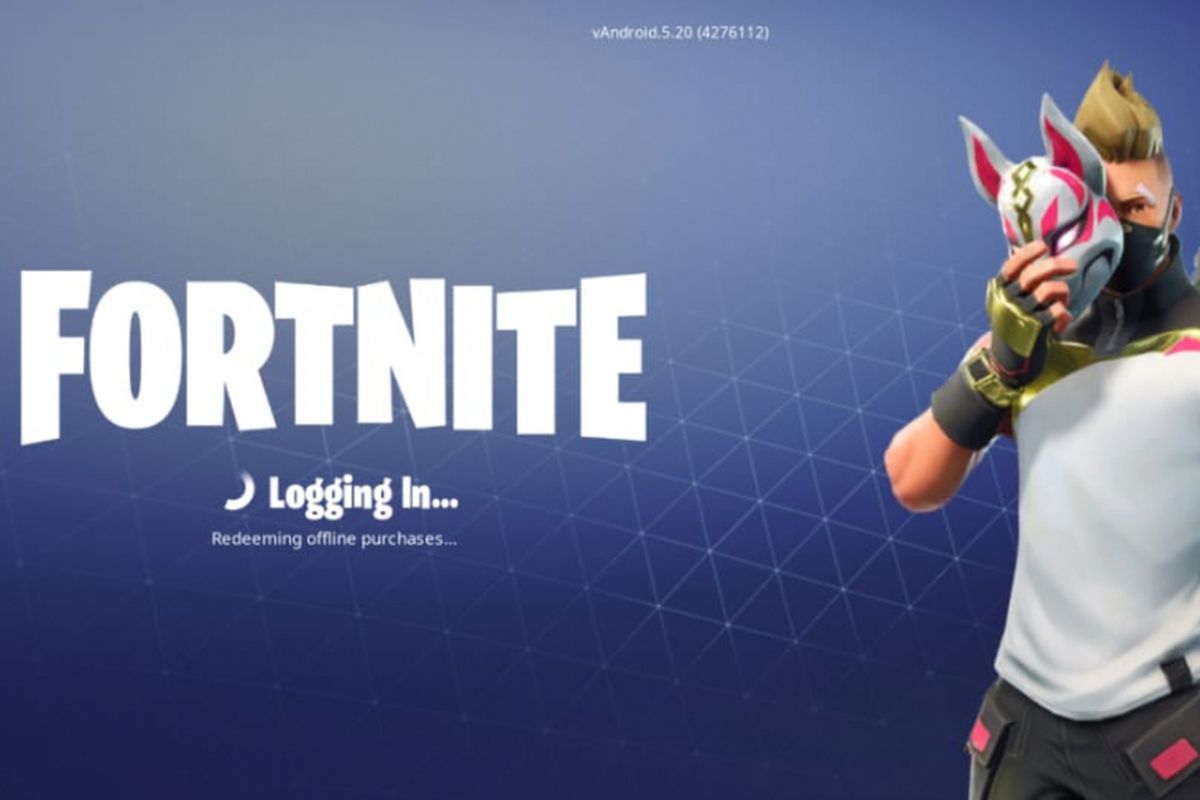 halaman login fortnite Android