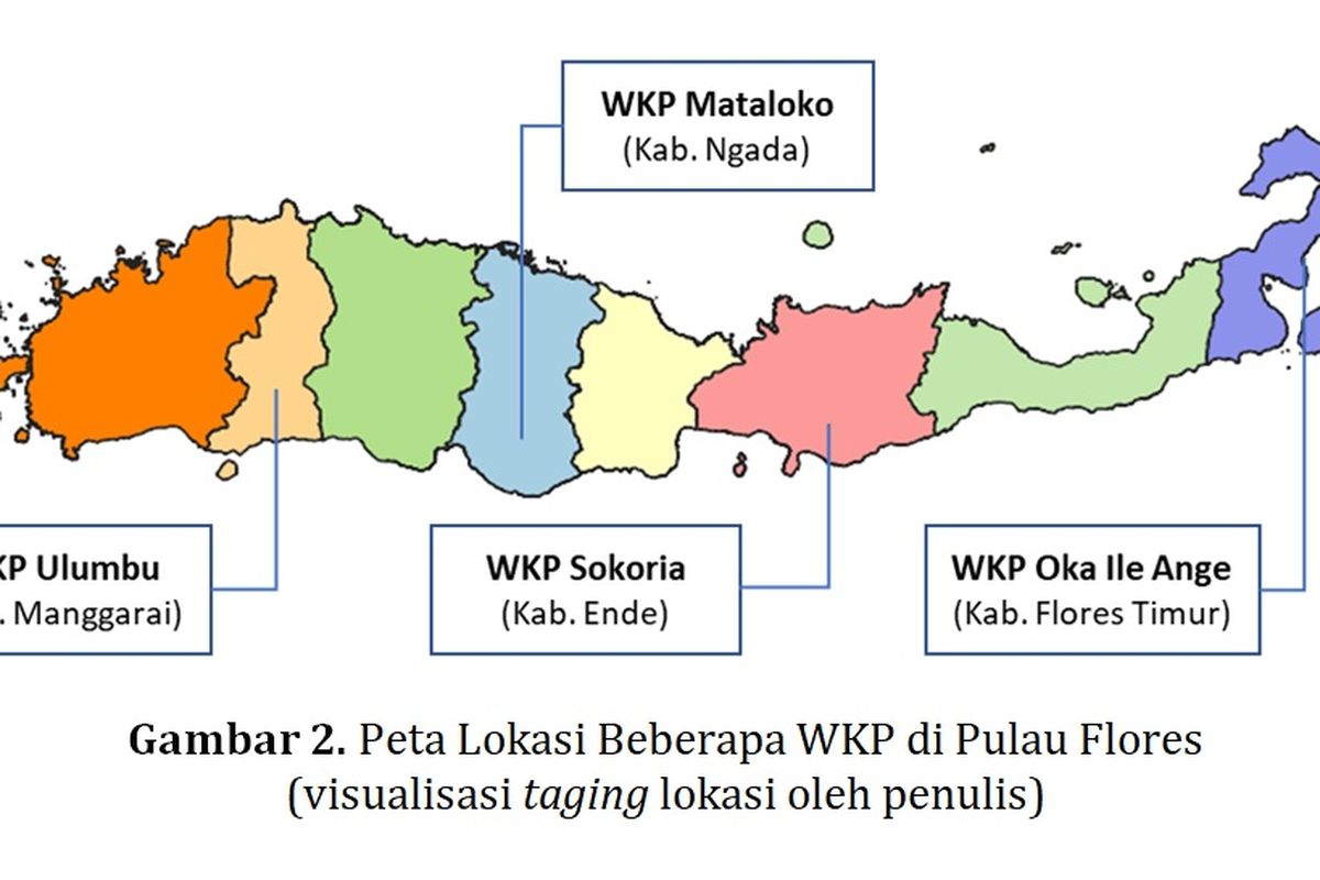 Peta Lokasi Beberapa WKP di Pulau Flores