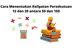 Cara Menentukan Kelipatan Persekutuan 12 dan 20 antara 50 dan 150