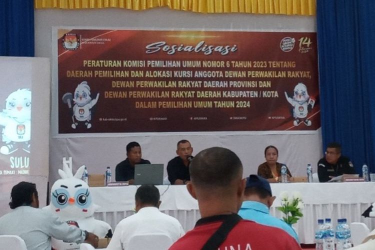 Foto: KPU Sikka melakukan sosialisasi peraturan KPU nomor 6 Tahun 2023 di Maumere, Rabu (29/3/2023).