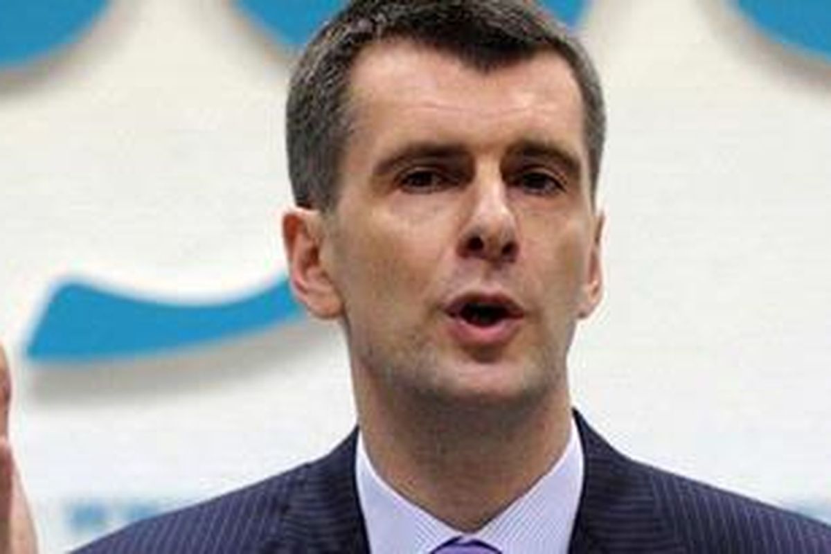 Miliarder pemilik New Jersey Nets Mikhael Prokhorov maju dalam pemilihan presiden Rusia.