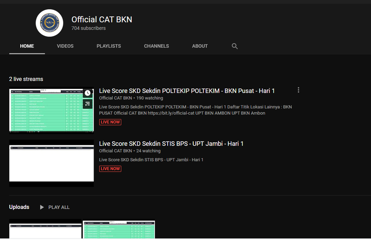 Tangkapan layar YouTube Official CAT BKN