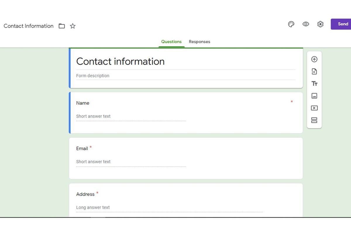 Tangkapan layar Google Forms