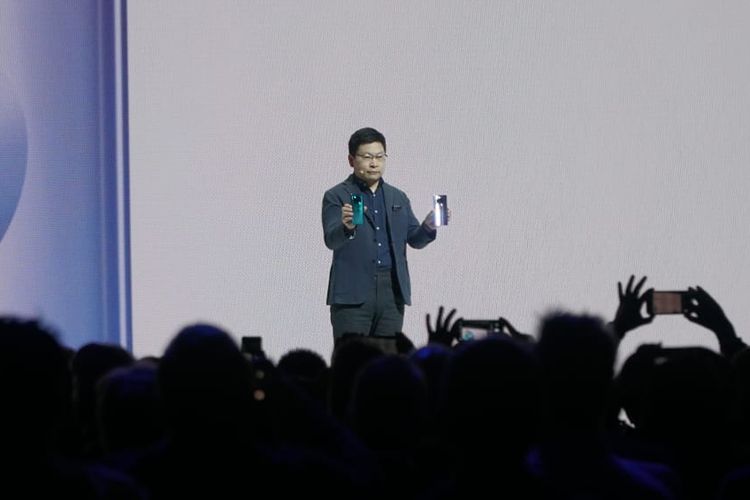 CEO Huawei, Richard Yu di acara peluncuran Huawei Mate 30 dan Mate 30 Pro di Jerman, Kamis (19/9/2019). 