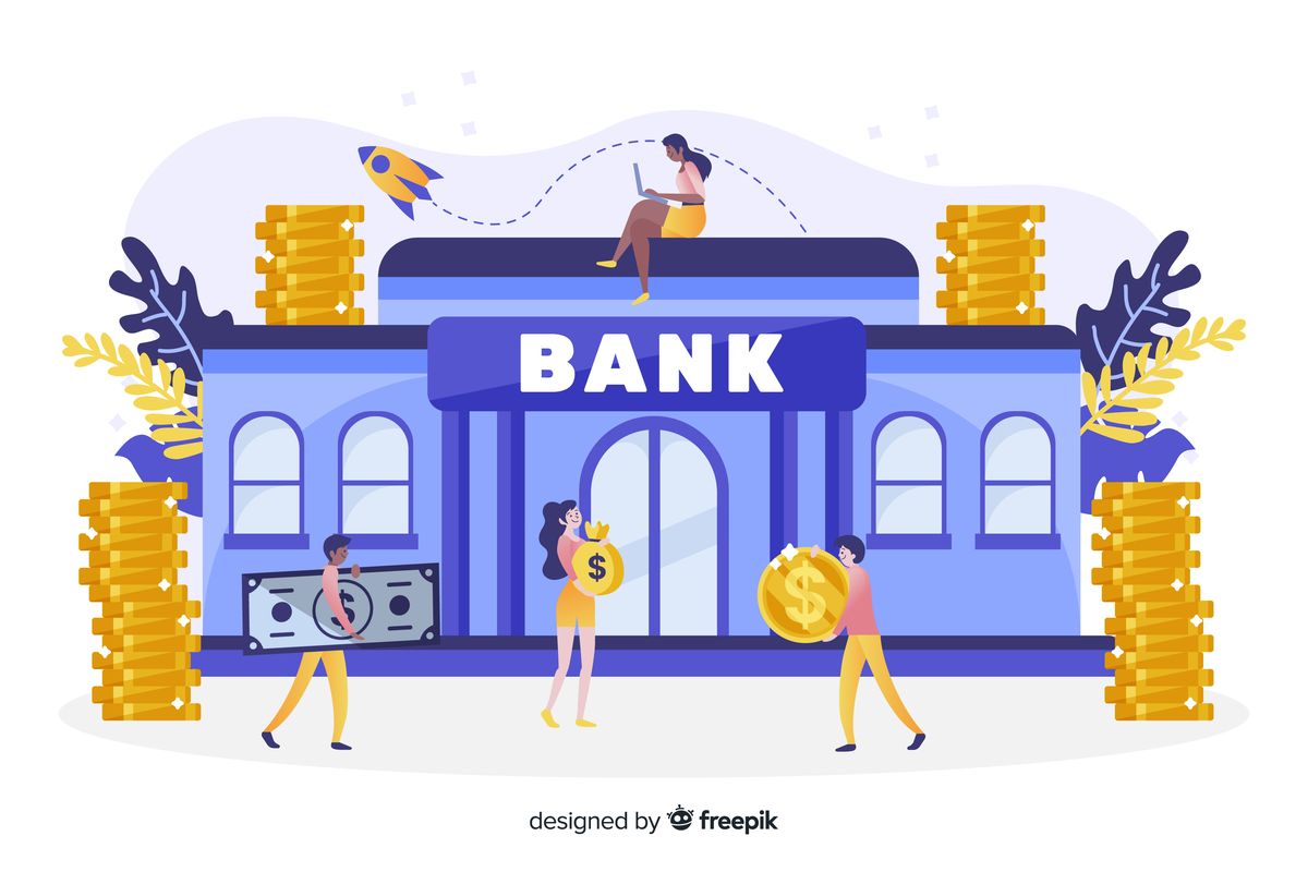 Ilustrasi bank. Bank adalah salah satu lembaga keuangan di Indonesia yang berungsi untuk memutar uang agar kegiatan perekonomian bisa terus berjalan.