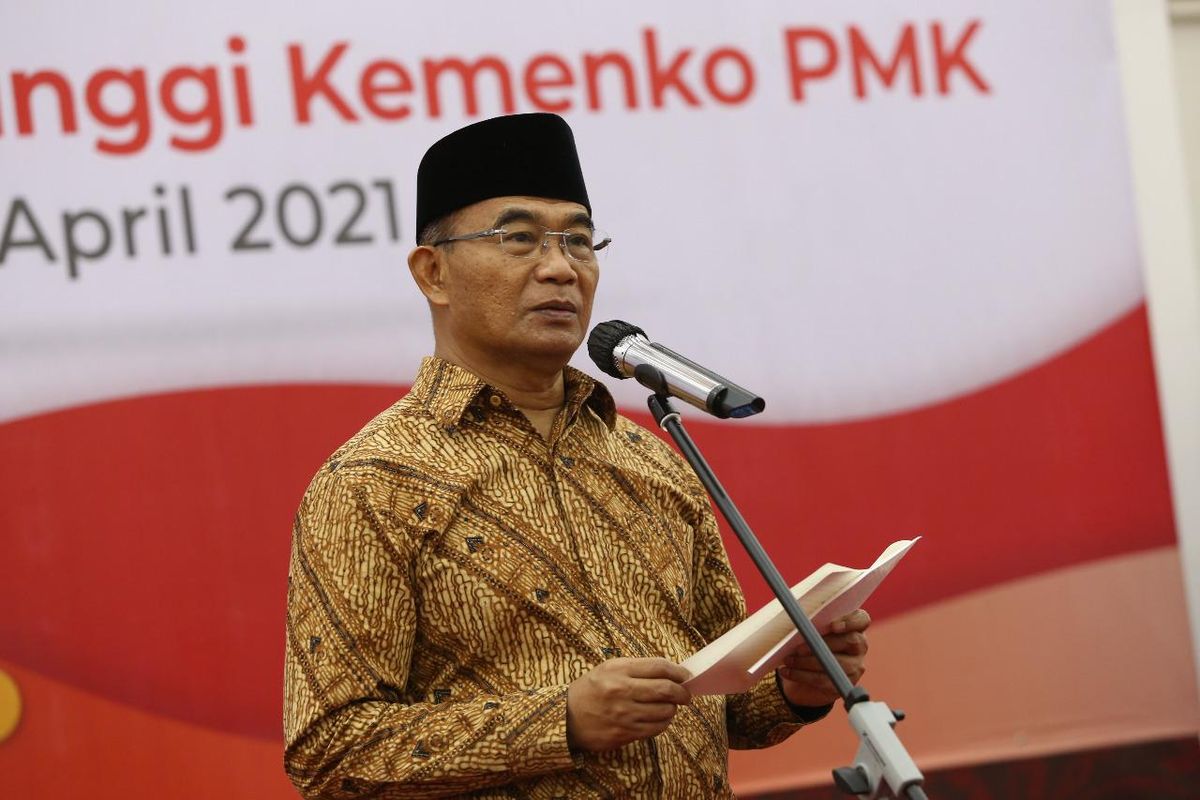 Indonesia?s Coordinating Human Development and Culture Minister Muhadjir Effendy speaks during a meeting on Thursday, May 27, 2021. 