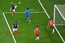 HT Perancis Vs Maroko 1-0, Gol Akrobatik Theo Hernandez Nodai Gawang Singa Atlas