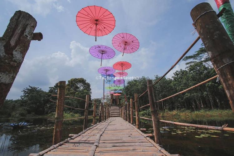 Bendungan Bidadari, salah satu tempat wisata di Bangka Selatan.