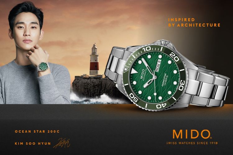 Gandeng aktor ternama Korea Selatan, Kim Soo-hyun, menjadi brand ambassador, Mido perkenalkan arloji Ocean Star 200C.