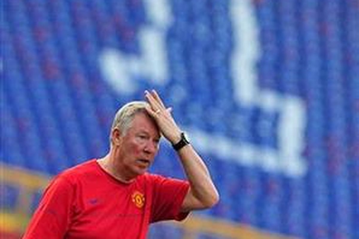 Pelatih Manchester United, Sir Alex Ferguson.