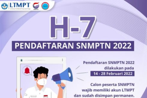 H-7 Pendaftaran SNMPTN 2022, LTMPT: 829.296 Siswa Dinyatakan Eligible