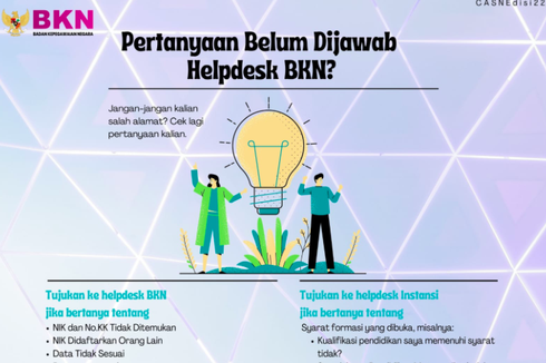 Jangan Salah Alamat, Ini Beda Pertanyaan CPNS untuk Pusat Bantuan BKN dan Institusi