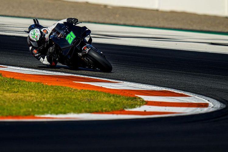 Franco Morbidelli saat sesi tes Valencia MotoGP 2024